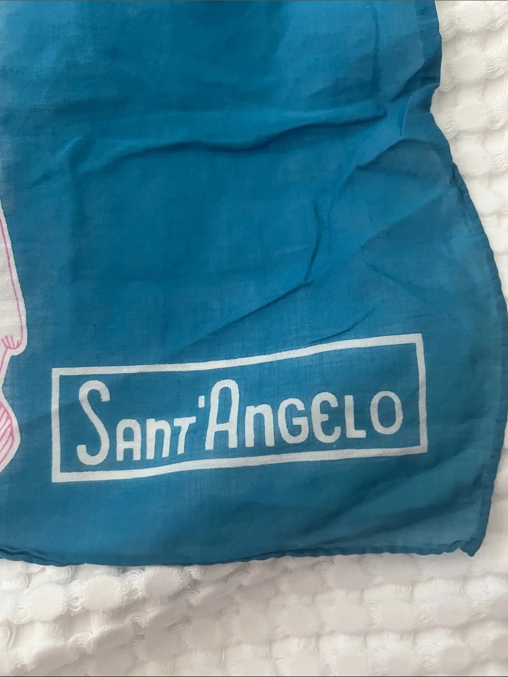 Vintage Sant’Angelo 100% Cotton Equestrian Horse Scarf